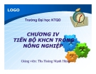 Bài giảng Kinh tế nông nghiệp: Chương 4 - ThS. Hoàng Mạnh Hùng