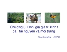 Bài giảng Kinh tế và quản lý môi trường: Chương 3 - Nguyễn Quang Hồng