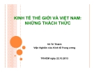 Kinh tế thế giới và Việt Nam: Những thách thức - Võ Trí Thành