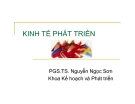 Bài giảng Kinh tế phát triển: Chương 1 - PGS.TS. Nguyễn Ngọc Sơn