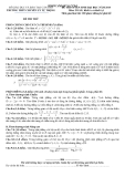 Đề thi thử tuyển sinh ĐH Toán khối A, A1 năm 2014 - THPT chuyên Lý Tự Trọng (Kèm Đ.án)