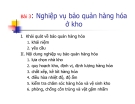 Bài giảng Kinh doanh kho và bao bì: Bài 3 - Ths. Nguyễn Thị Minh Nguyệt