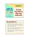 Bài giảng Quản trị chiến lược: Chương 10 - TS. Nguyễn Văn Sơn