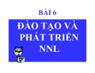 Bài giảng Quản trị nguồn nhân lực: Bài 6 (tt) - TS Phạm Phi Yên