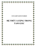 SKKN: Hệ thức lượng trong tam giác