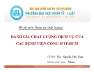 Tiểu luận: Đánh giá chất lượng dịch vụ của các bệnh viện công ở Tp. HCM