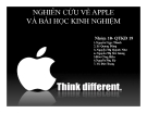 Tiểu luận: Nghiên cứu về Apple và bài học kinh nghiệm