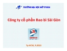 Tiểu luận: Công ty cổ phần Bao bì Sài Gòn