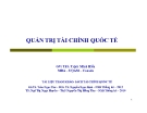 Bài giảng Quản trị tài chính quốc tế - ThS. Trịnh Minh Hiền