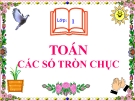 Bài giảng Toán 1 chương 3 bài 16: Các số tròn chục