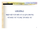 Bài giảng Lập và Quản lý dự án: Chương 1