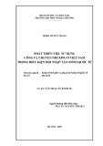 Luận văn thạc sĩ kinh tế: Phát triển việc sử dụng công cụ chuyển nhượng ở Việt Nam trong điều kiện hội nhập tài chính quốc tế
