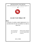 Luận văn thạc sĩ kinh tế: Tự do hóa tài chính - kinh nghiệm quốc tế và giải pháp đối với Việt Nam thời kỳ sau khi gia nhập WTO