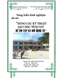 SKKN: Dùng các kỹ thuật dạy học tích cực  để ôn tập và mở rộng từ