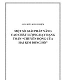 SKKN: Một số giải pháp nâng cao chất lượng dạy dạng toán “Chuyển động của hai kim đồng hồ”