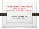 Bài thuyết trình: Lịch sử Việt Nam 1