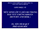 Bài giảng Giới thiệu về mức sinh lời và rủi ro trong đầu tư chứng khoán