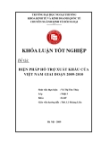 Khóa luận tốt nghiệp: Biện pháp hỗ trợ xuất khẩu của Việt Nam giai đoạn 2009-2010