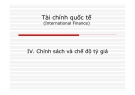 Bài giảng Tài chính quốc tế: Chương 4 (tt) - TS. Nguyễn Phúc Hiền