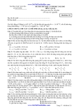 Đề thi thử ĐH đợt 2 Vật lí (2012-2013) - THPT chuyên Lê Quý Đôn - Mã đề 132