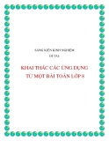 SKKN: Khai thác các ứng dụng từ một bài Toán lớp 8