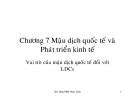 Bài giảng Kinh tế quốc tế: Chương 7 - GV. Nguyễn Hữu Lộc