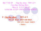 Bài giảng bài  7: Tập đọc nhạc: TĐN số 9. ANTT: Nhạc sĩ Văn Chung - Âm nhạc 6 - GV:T.K.Ngân