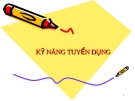 Bài giảng chuyên đề Kỹ năng tuyển dụng