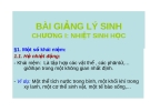 Bài giảng lý sinh: Chương 1