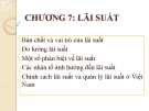 Bài giảng Lý thuyết tài chính tiền tệ: Chương 7 - Lê Vân Chi