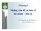 Bài giảng Lý thuyết tài chính tiền tệ: Chương 1 - TS. Nguyễn Hoài Phương