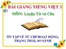 Slide bài LTVC: Ôn tập về từ chỉ hoạt động, trạng thái (Tuần 12) - Tiếng việt 3 - GV.N.Tấn Tài