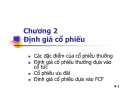 Bài giảng Tài chính doanh nghiệp: Chương 2 - Định giá cổ phiếu