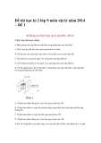Đề thi học kì 2 lớp 9 môn vật lý năm 2014 – Đề 1