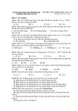 Đề kiểm tra trắc nghiệm môn Vật lý lớp 10 - Sở GD & ĐT Tỉnh Đắk Lak - Trường THPT Chu Văn An 