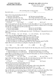 Đề thi kiểm tra học kì I môn Vật lý lớp 10 - Trường  THPT Võ Thị Sáu - Mã đề 423
