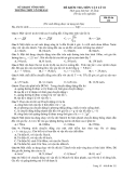 Đề thi kiểm tra học kì I môn Vật lý lớp 10 - Trường  THPT Võ Thị Sáu - Mã đề 132