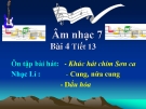 Bài giảng bài 4: Nhạc lí: Cung và nửa cung. Dấu hóa - Âm nhạc 7 - GV:T.K.Ngân