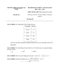 Đề kiểm tra 45 phút Toán 10 bài 6 (2012-2013) - THPT Nguyễn Văn Linh - Đề 2 (Kèm Đ.án)