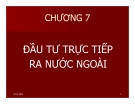 Bài giảng Pháp luật về đầu tư: Chương 7 - Đại học Mở TP HCM