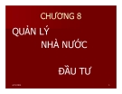 Bài giảng Pháp luật về đầu tư: Chương 8 - Đại học Mở TP HCM