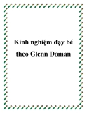 Kinh nghiệm dạy bé theo Glenn Doman