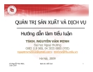 Hướng dẫn làm tiểu luận Quản trị sản xuất và dịch vụ - TSKH. Nguyễn Văn Minh