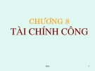 Bài giảng Tài chính tiền tệ - Chương 8: Tài chính công