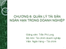 Bài giảng Tài chính doanh nghiệp: Chương 6 - GV. Trần Phi Long