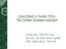 Bài giảng Tài chính doanh nghiệp: Chương 3 - GV. Trần Phi Long