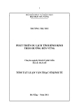 Luận văn: Phát triển du lịch tỉnh Bình Định theo hướng bền vững