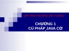 Bài giảng Lập trình hướng đối tượng - Chương 1: Cú pháp java cơ bản