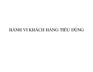 Bài giảng Hành vi khách hàng tiêu dùng