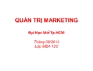 Bài giảng Quản trị marketing - GV. Nguyễn Thế Khải